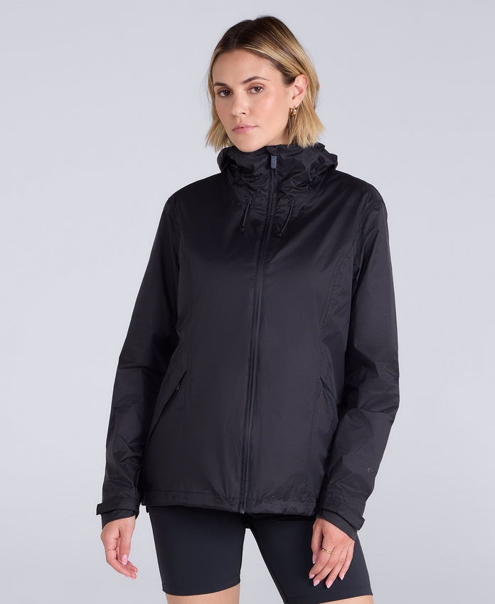 Swerve Womens Lightweight Waterproof Jacket - Black