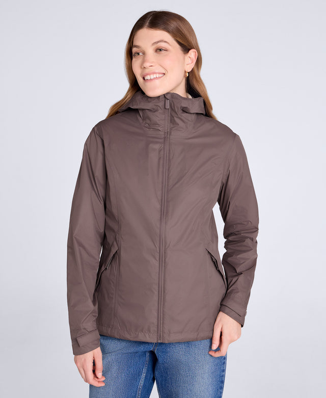 Swerve Womens Lightweight Waterproof Jacket - Brown