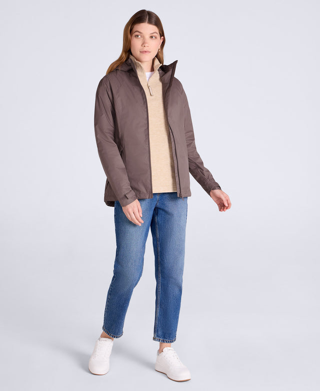 Swerve Womens Lightweight Waterproof Jacket - Brown