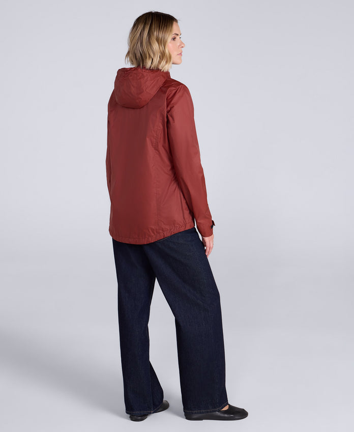 Swerve Womens Lightweight Waterproof Jacket - Rust