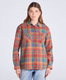 Seth Womens Fleece Bonded Shacket - Burnt Orange