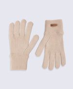 Rowan Mens Knitted Gloves - Light Beige
