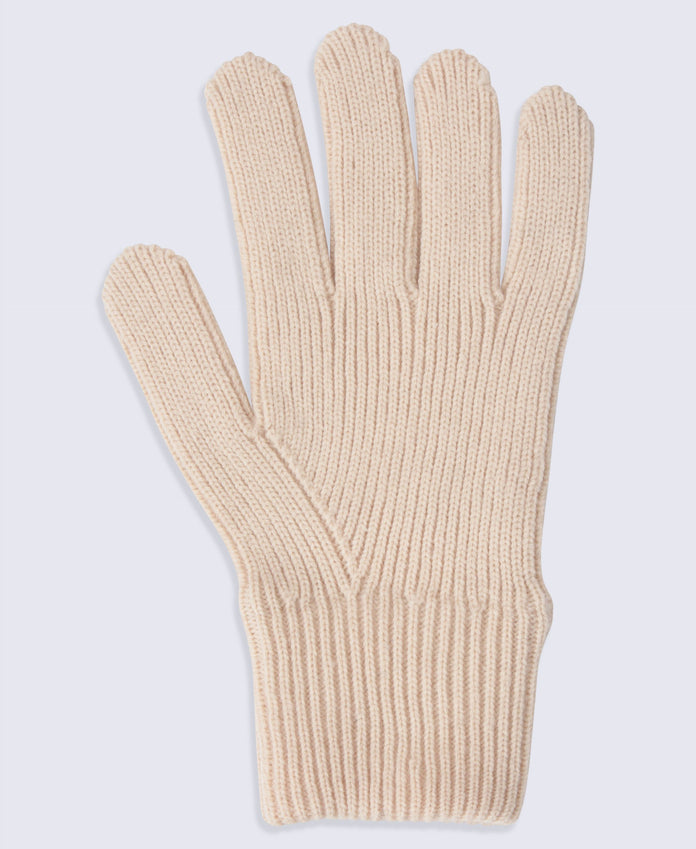 Rowan Mens Knitted Gloves - Light Beige