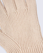 Rowan Mens Knitted Gloves - Light Beige