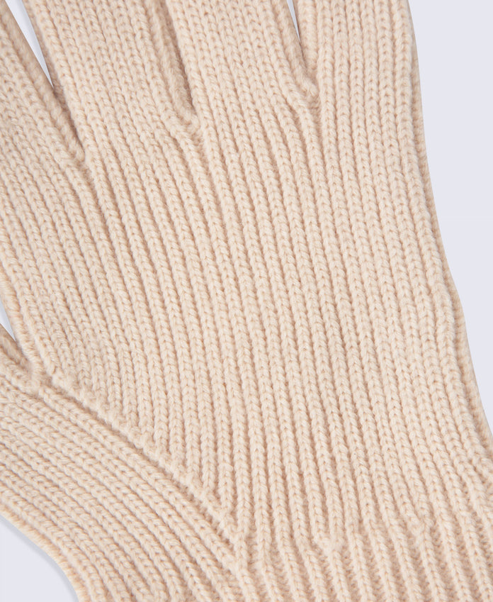 Rowan Mens Knitted Gloves - Light Beige