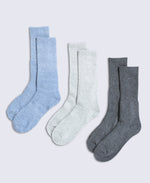 Rory Women's Outdoor Mid Calf Socks 3 Pack - Light Blue