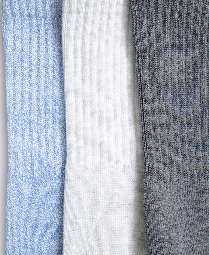 Rory Women's Outdoor Mid Calf Socks 3 Pack - Light Blue