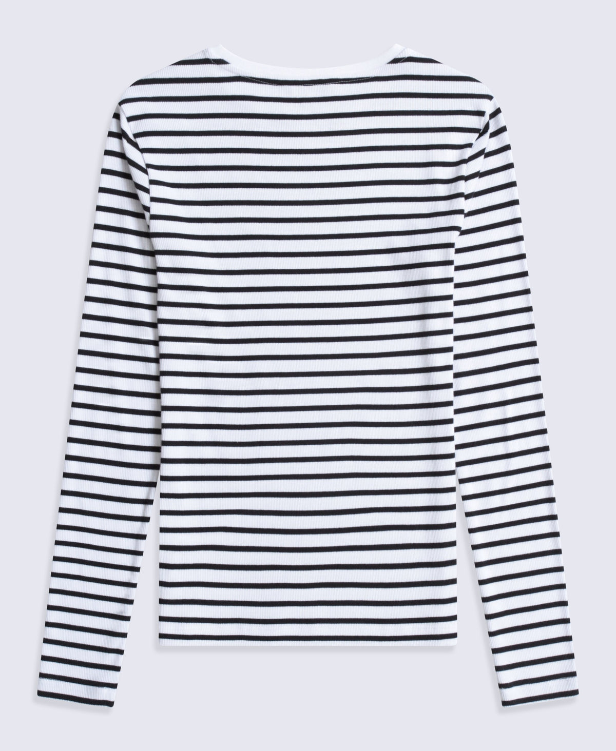Evo Stripe Rib Womens Crew Long Sleeve Top - Jet Black