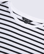 Evo Stripe Rib Womens Crew Long Sleeve Top - Jet Black