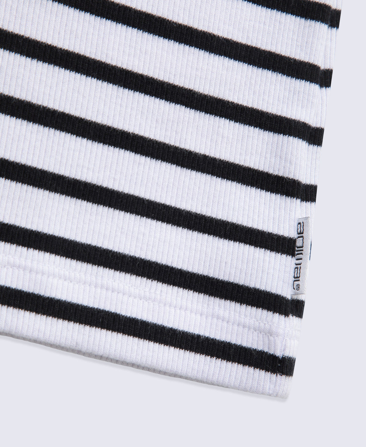 Evo Stripe Rib Womens Crew Long Sleeve Top - Jet Black