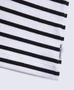 Evo Stripe Rib Womens Crew Long Sleeve Top - Jet Black