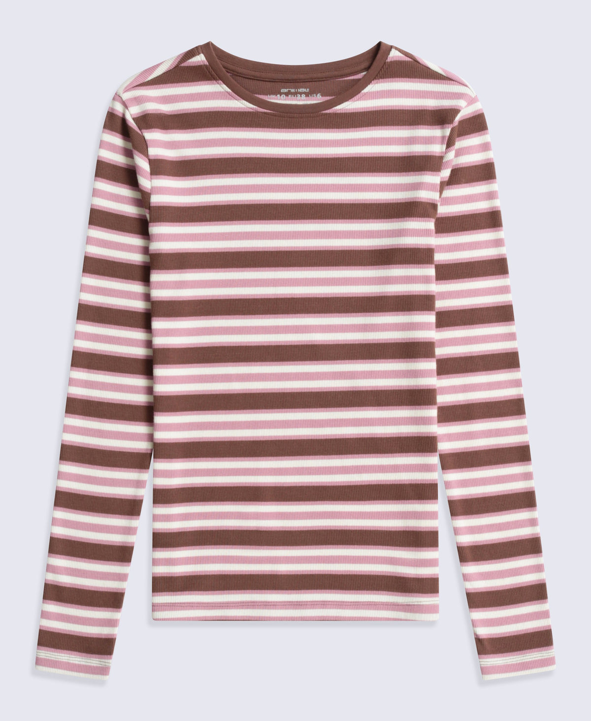 Evo Stripe Rib Womens Crew Long Sleeve Top - Mixed