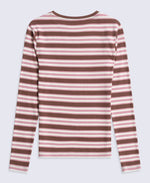 Evo Stripe Rib Womens Crew Long Sleeve Top - Mixed