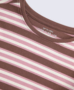 Evo Stripe Rib Womens Crew Long Sleeve Top - Mixed