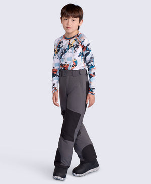 Piste Kids Printed TechTherm Base Long Sleeve Top - Teal