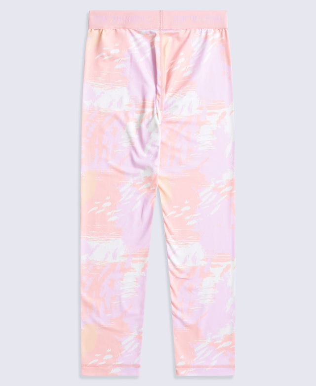 Piste Kids Printed Techtherm Baselayer Pant - Pink