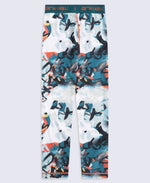 Animal Piste Kids Printed Techtherm Baselayer Pant. - Teal
