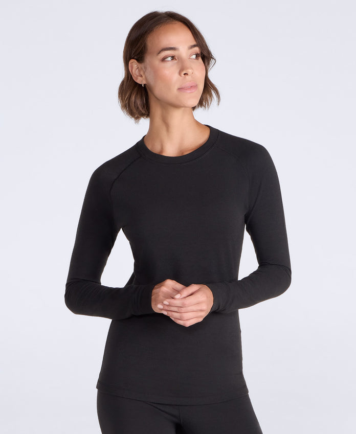 Rapid Womens TechTherm Base Layer Long Sleeve Top - Black