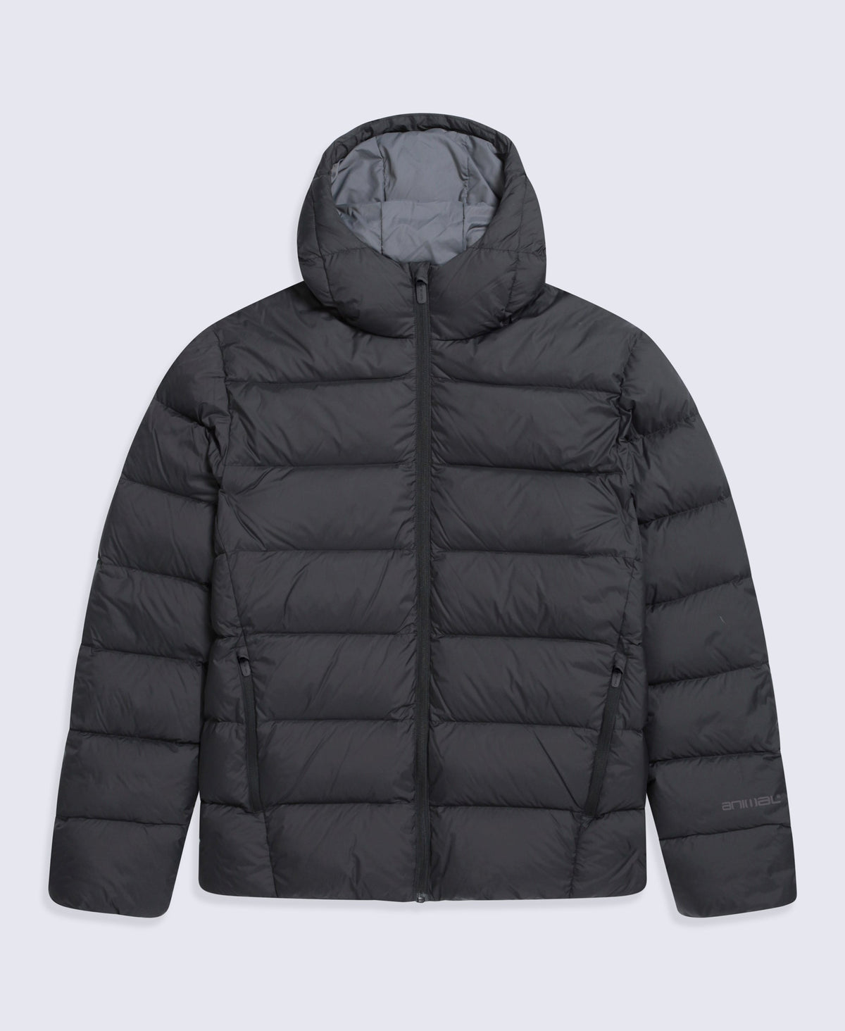 Stratus Mens Hooded Extreme Down Packable Jacket - Jet Black