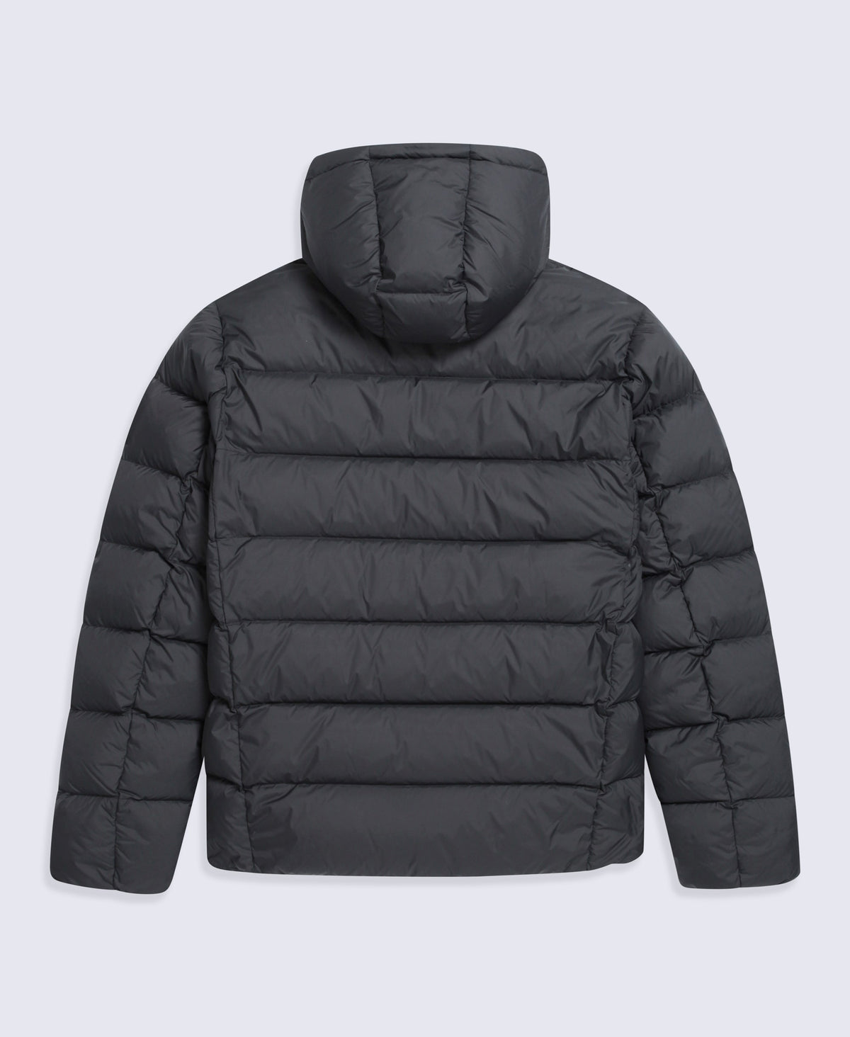 Stratus Mens Hooded Extreme Down Packable Jacket - Jet Black