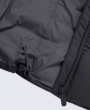Stratus Mens Hooded Extreme Down Packable Jacket - Jet Black
