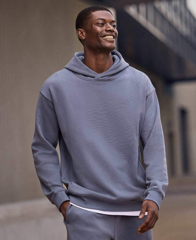 Weekender Mens Heavyweight Overhead Hoodie - Blue