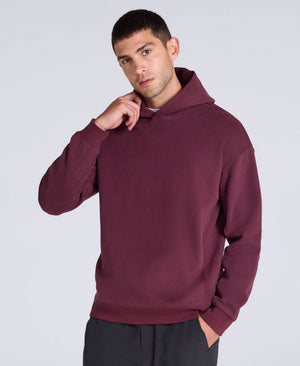 Weekender Mens Heavyweight Overhead Hoodie - Burgundy
