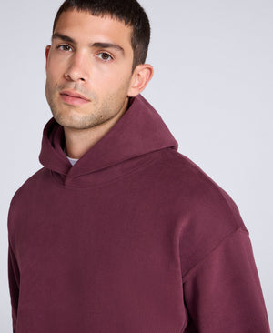 Weekender Mens Heavyweight Overhead Hoodie - Burgundy