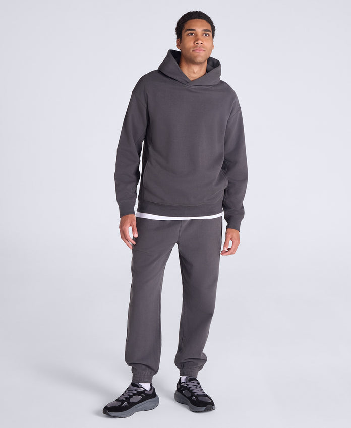 Weekender Mens Heavyweight Overhead Hoodie - Charcoal