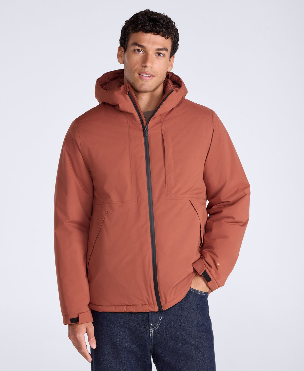 Heard Mens Waterproof Padded Jacket - Rust