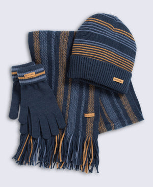 Avery Mens Knitted Hat Glove and Scarf Set - Mixed
