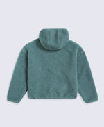 Cley Womens Hooded Borg Jacket - Dark Green
