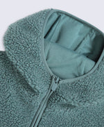 Cley Womens Hooded Borg Jacket - Dark Green
