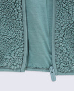 Cley Womens Hooded Borg Jacket - Dark Green
