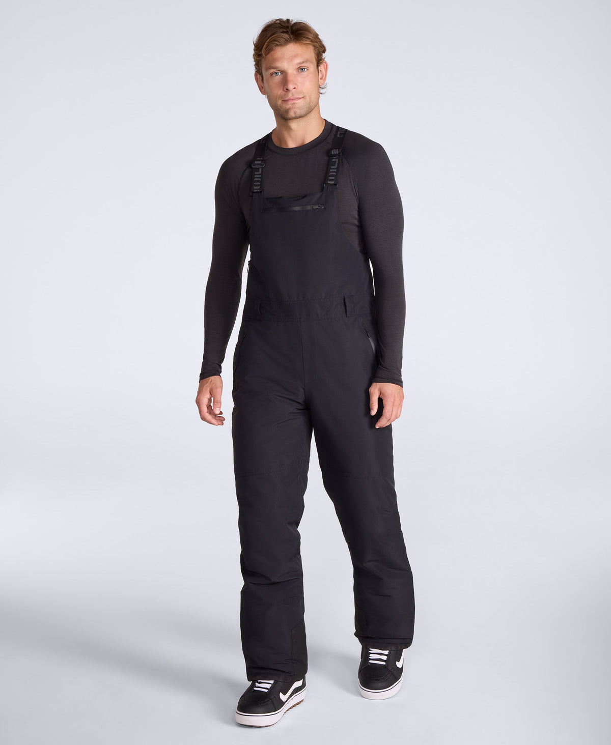 Eris Men's Waterproof Bib Front Ski Pants - Black