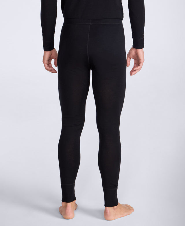 Merino Mens TechTherm Base Layer Pants - Black