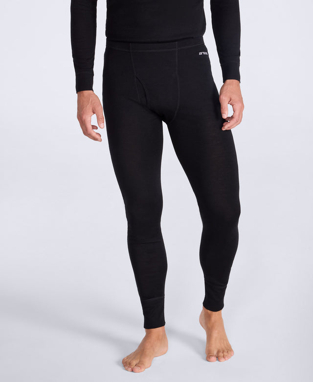 Merino Mens TechTherm Base Layer Pants - Black