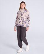 Printed Prague Womens Fleece - Dark Blue
