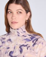 Printed Prague Womens Fleece - Dark Blue