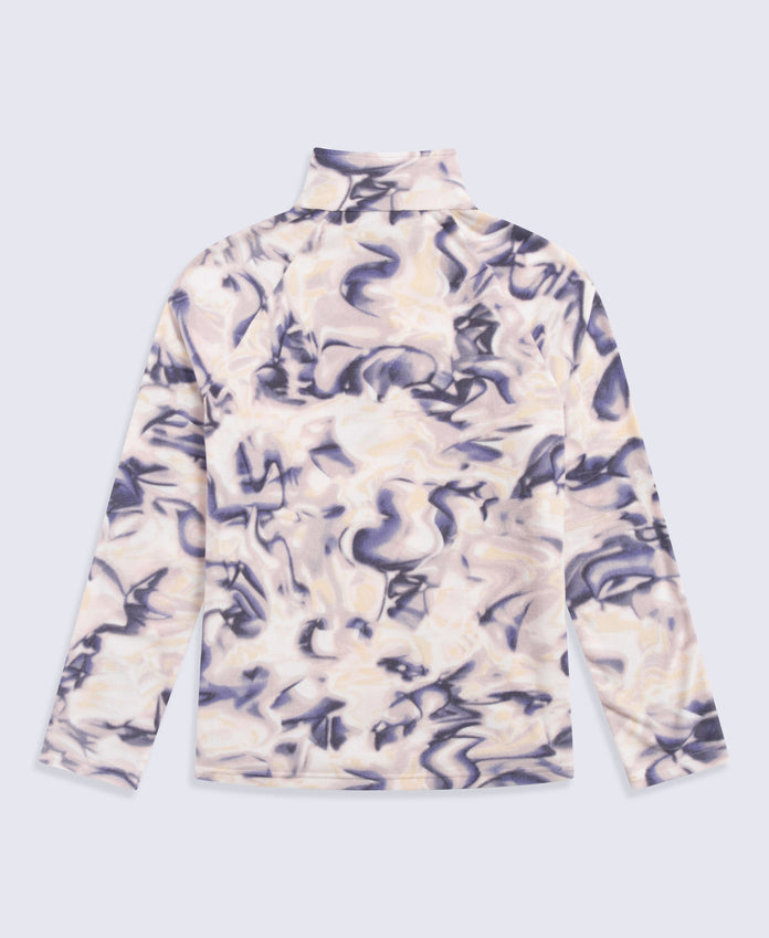 Printed Prague Womens Fleece - Dark Blue