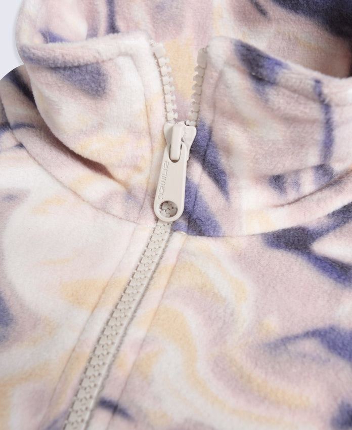 Printed Prague Womens Fleece - Dark Blue