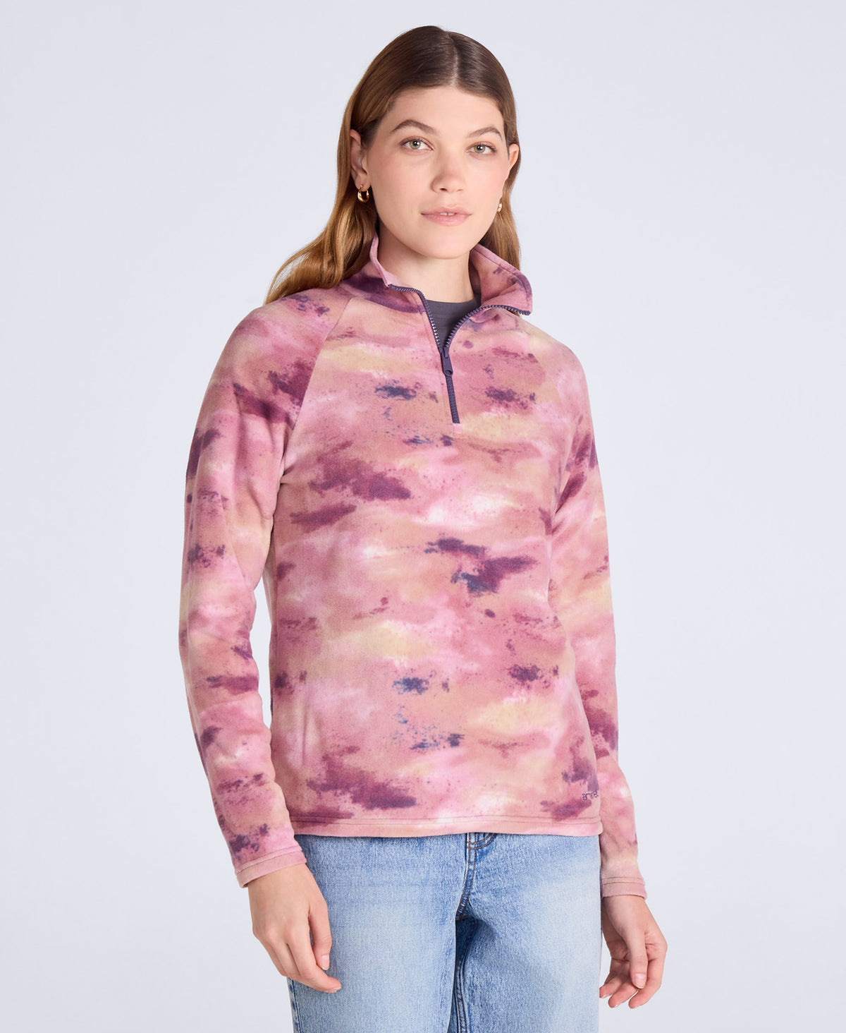 Printed Prague Womens Fleece - Pale Pink