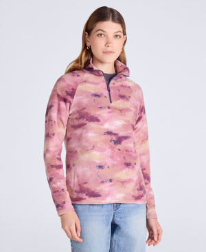 Printed Prague Womens Fleece - Pale Pink