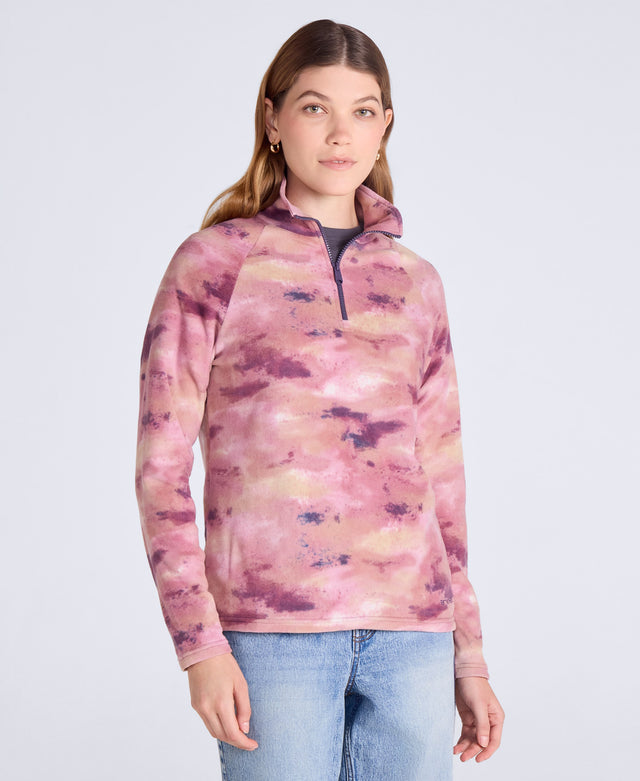 Printed Prague Womens Fleece - Pale Pink
