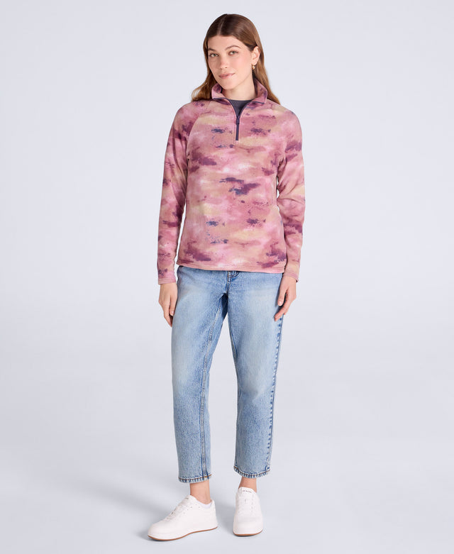 Printed Prague Womens Fleece - Pale Pink