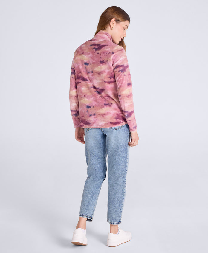 Printed Prague Womens Fleece - Pale Pink