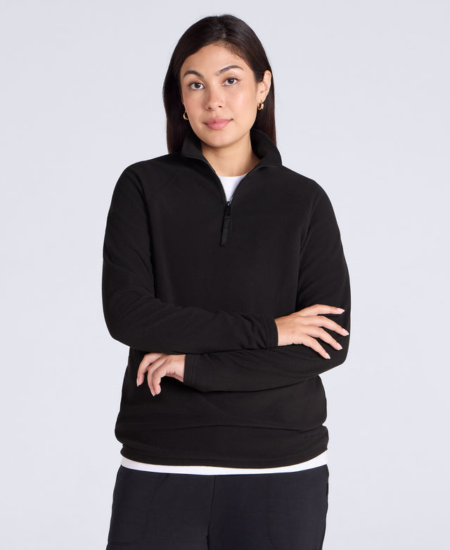 Prague Womens Half-Zip Fleece - Black