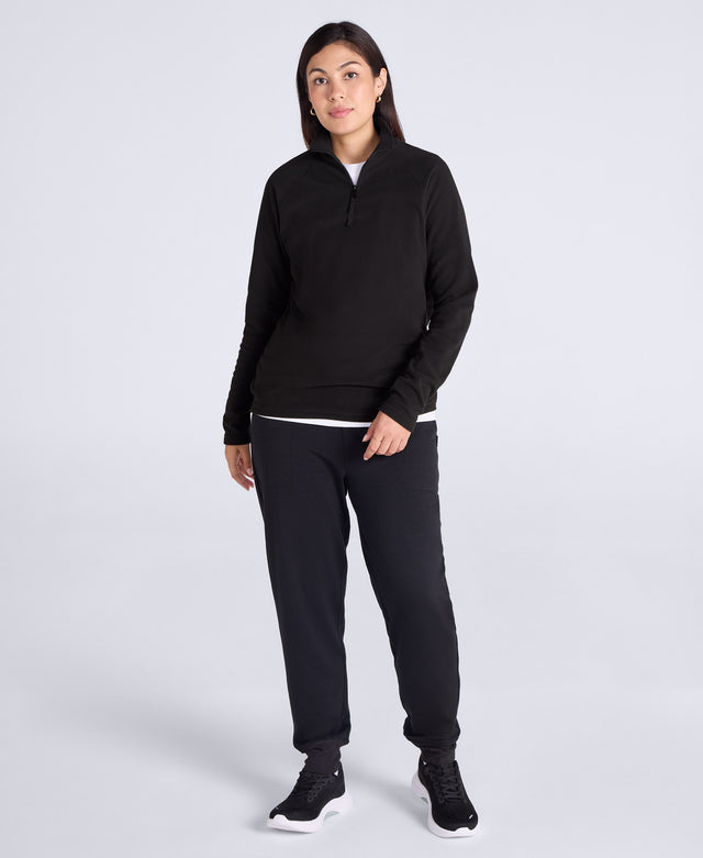 Prague Womens Half-Zip Fleece - Black
