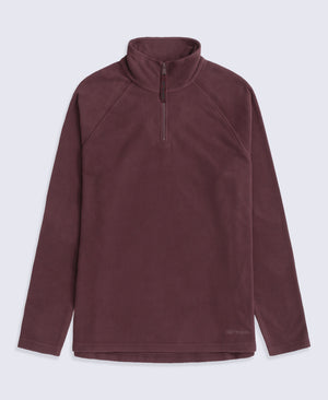 Prague Womens Half-Zip Fleece - Brown