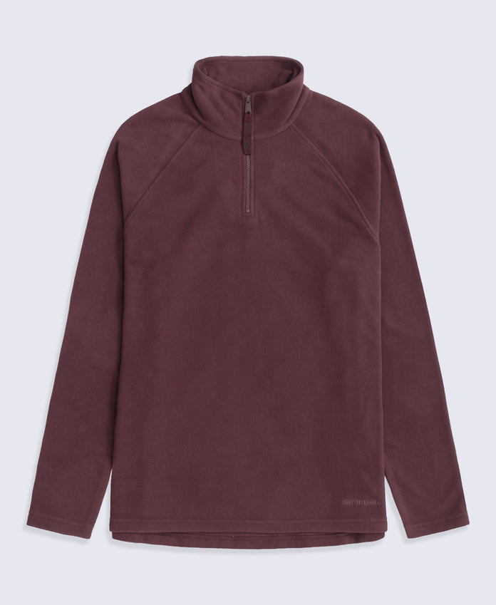 Prague Womens Half-Zip Fleece - Brown